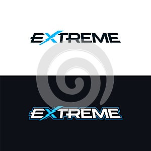 Extreme logo. Logotype with the word extreme. Vector design