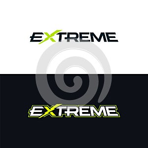 Extreme logo. Logotype with the word extreme. Vector design