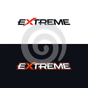 Extreme logo. Logotype with the word extreme. Vector design