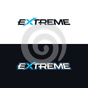 Extreme logo. Logotype with the word extreme. Vector design photo