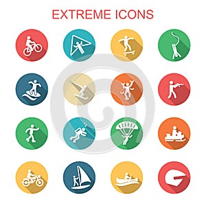 Extreme long shadow icons