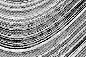 Macro Distorted Curved Line Structure in Black and White