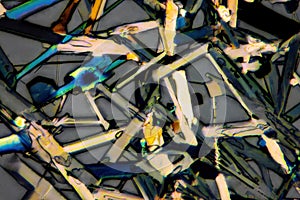 Extreme macro photograph of Epsom Salts crystals nerated Image