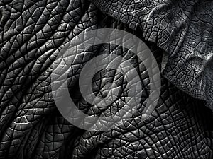 Extreme macro shot of elephant hide texture