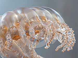 Extreme macro shot of jellyfish epidermis texture