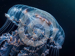 Extreme macro shot of jellyfish epidermis texture