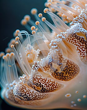 Extreme macro shot of jellyfish epidermis texture