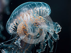 Extreme macro shot of jellyfish epidermis texture