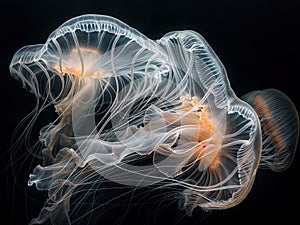 Extreme macro shot of jellyfish epidermis texture