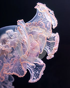 Extreme macro shot of jellyfish epidermis texture