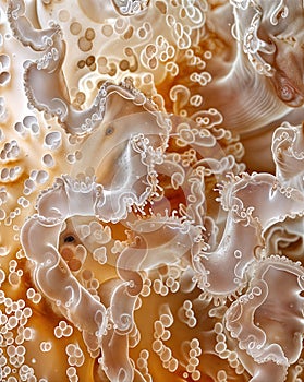 Extreme macro shot of jellyfish epidermis texture photo