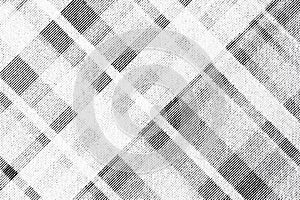 Macro Soft Diagonal Plaid Stripe Pattern in Black and White