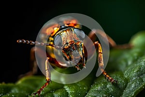 Extreme macro, very sharp and detailed insect closeup, AI Generated