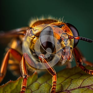 Extreme macro, very sharp and detailed insect closeup, AI Generated