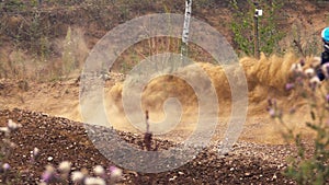 Extreme Motocross MX Rider riding on dirt track