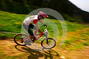 Extreme mountain bike competition