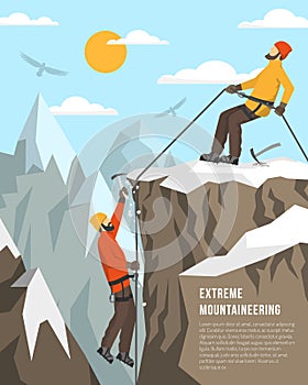 Extreme Mountaineering Illustration