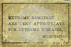 Extreme remedies Hippocrates