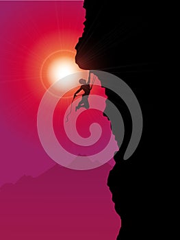 Extreme rock climber