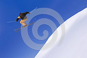 Extreme Skier in the jump