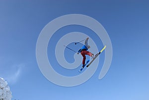 Extreme skiing flight