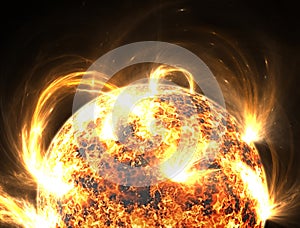 Extreme solar storm, solar flares photo