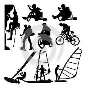 Extreme Sport Activity Silhouettes