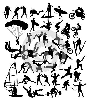 Extreme Sport Activity Silhouettes