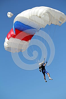 Extreme sport parachutist photo
