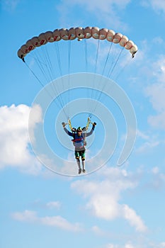 Extreme sport skydiver