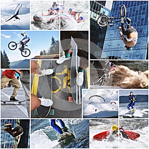 Extreme sports collage