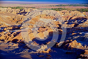 Extreme terrain of the Death valley in Atacama desert near San Pedro de Atacama, Chile.