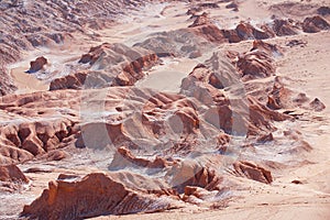 Extreme terrain of the Death valley in Atacama desert at San Pedro de Atacama, Chile.