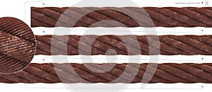 Extreme thick rust cable seamless wire rope