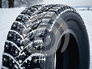 Extreme Weather Grip High Tech Snow Tires for Unmatched Traction.AI Generated