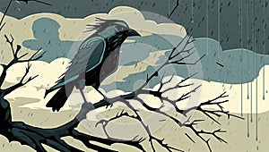 Extreme weather: one cranky, soaked bird