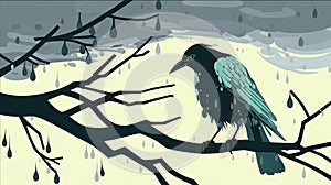 Extreme weather: one cranky, soaked bird