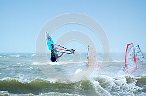 Extreme windsurfing photo