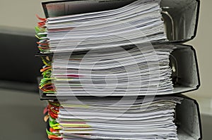 Extremely close up of office documents