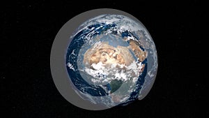 Extremely detailed and realistic high resolution 3D illustration of Earth. Shot from space