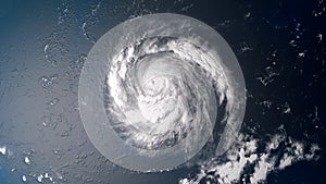 Extremely detailed and realistic high resolution 3D illustration of a hurricane photo