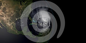 Extremely detailed and realistic high resolution 3D illustration of a hurricane photo