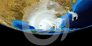 Velmi detailní realistický vysoký řešení  trojrozměrný ilustrace z hurikán. prostor. prvky z tento obraz jsou 