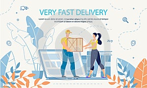 Extremely Fast Delivery Online Service Advert