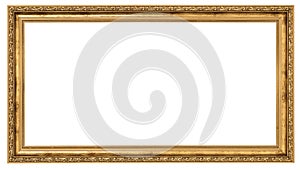 Extremely long golden frame photo