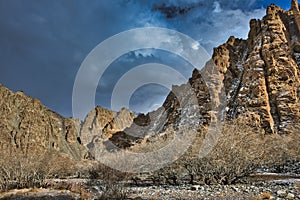 Extremely old volcanic rocks in the Stok Kangri area