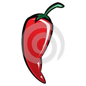 Extremely red hot chili pepper