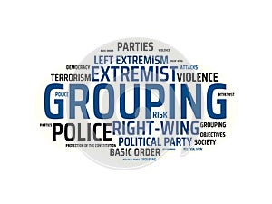 EXTREMISM - image with words associated with the topic EXTREMISM, word, image, illustration