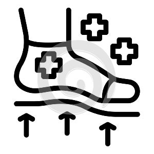 Extremity feet pain icon outline vector. Medical foot
