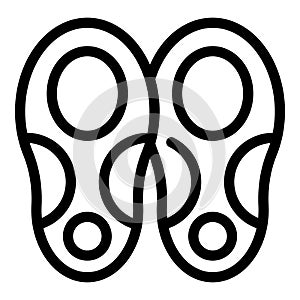 Extremity shoe insoles icon outline vector. Bone heel